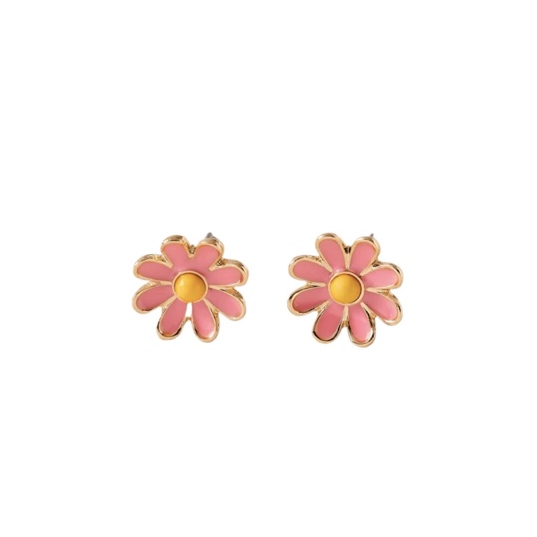 Metal Flower Stud Earrings