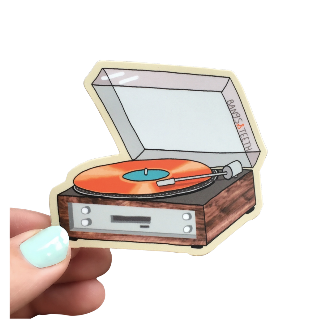 Vintage Record Player Sticker