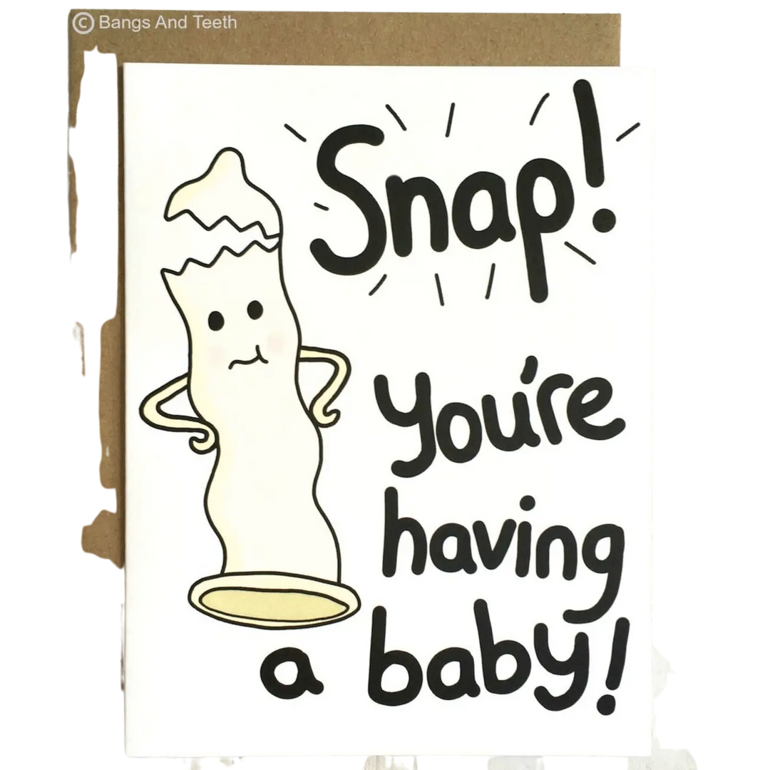 Snap Condom Baby Card