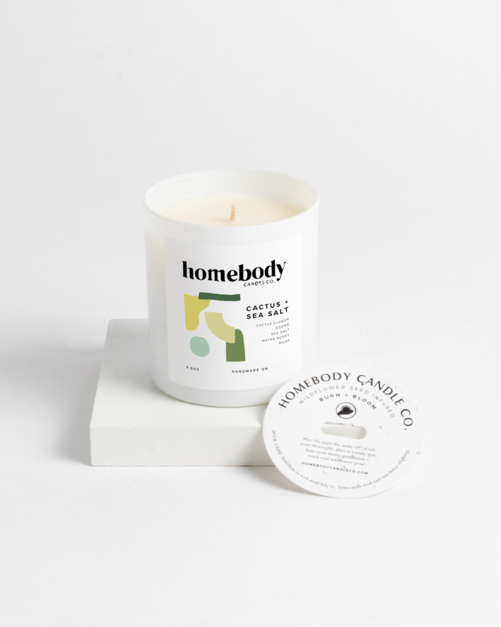 Cactus and Sea Salt Burn and Bloom Candle