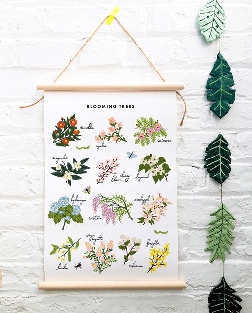 Blooming Trees Canvas Banner