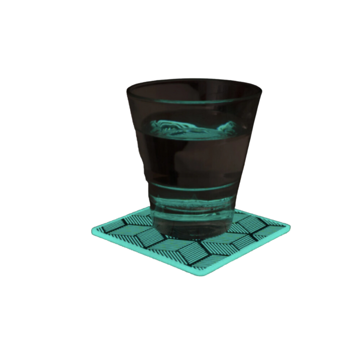 Glow in the Dark Drink Coasters - Set of 2
