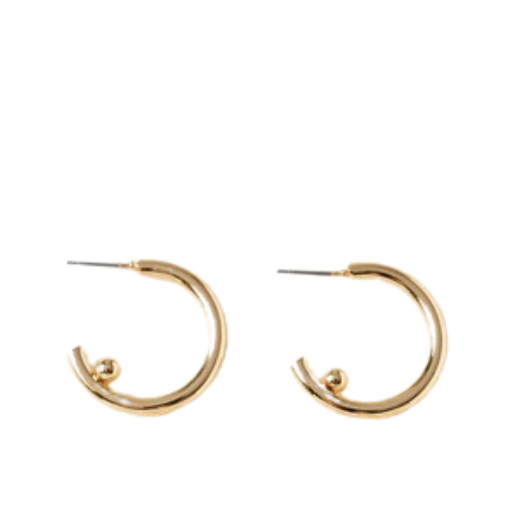 Flat Bar Hoop Earrings