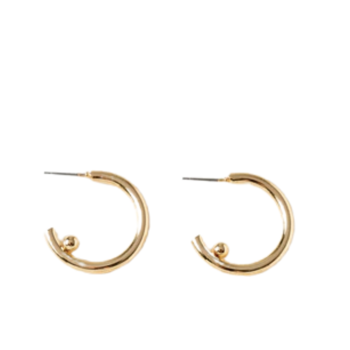 Flat Bar Hoop Earrings