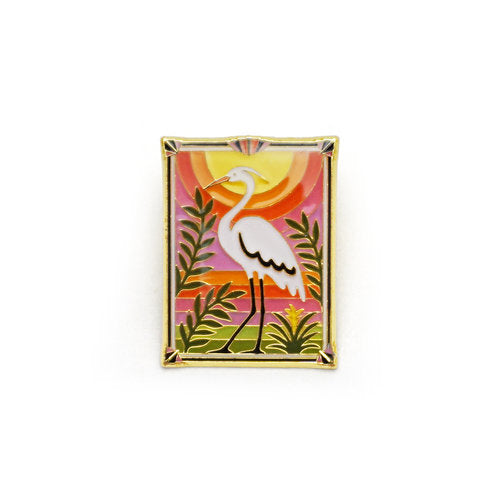 Heron Enamel Pin