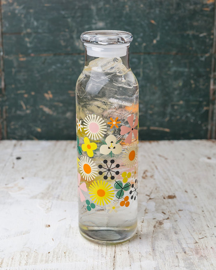 Pop Floral Glass Bottle