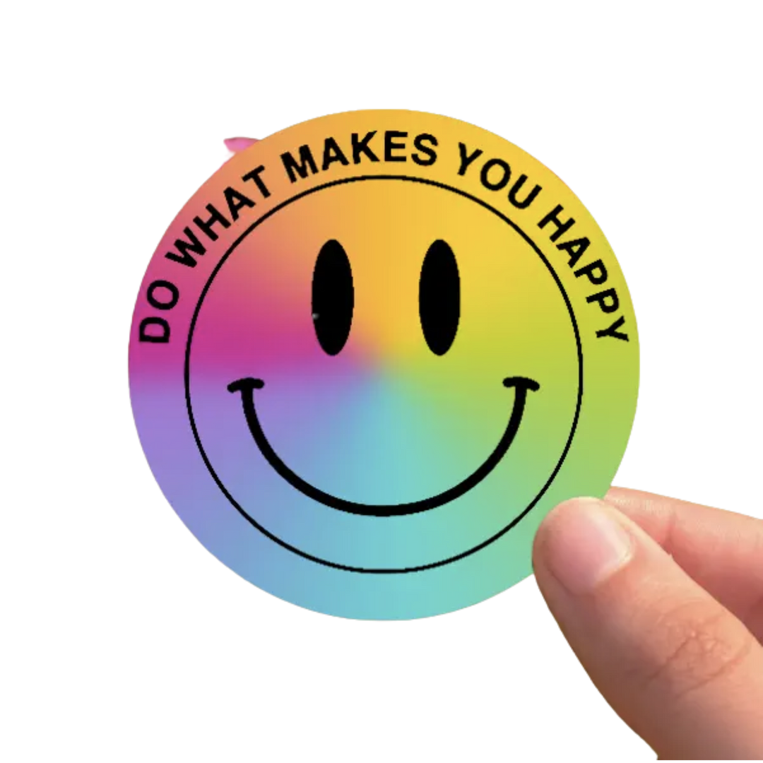 Rainbow Gradient Do What Makes You Happy Sticker