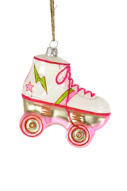 Pink Rollerskate Ornament