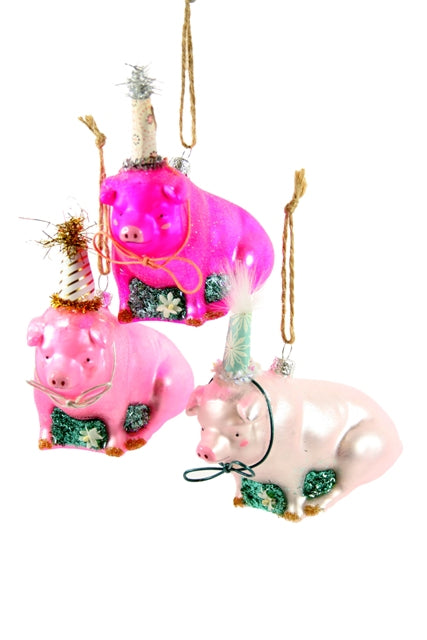 Party Pig Ornament - Assorted