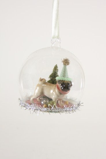 Party Dog Globe Ornament