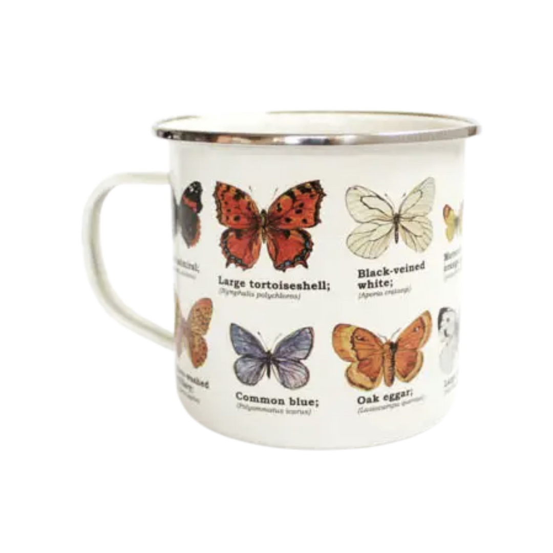 Butterflies Enamel Mug