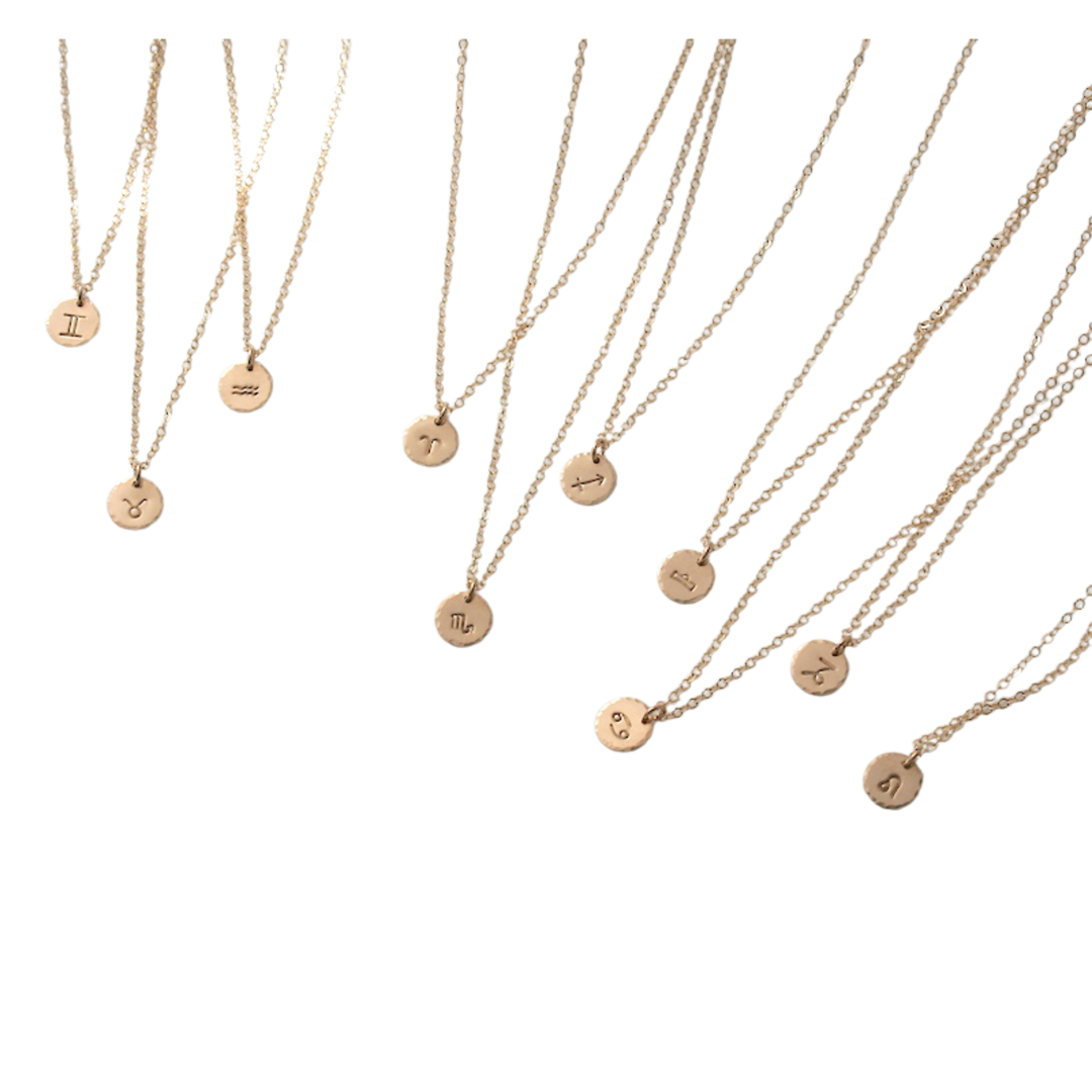 Zodiac Charm Gold Filled Necklace