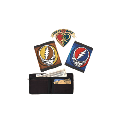 Grateful Dead Steal Your Face Hand Embroidered Bifold Wallet