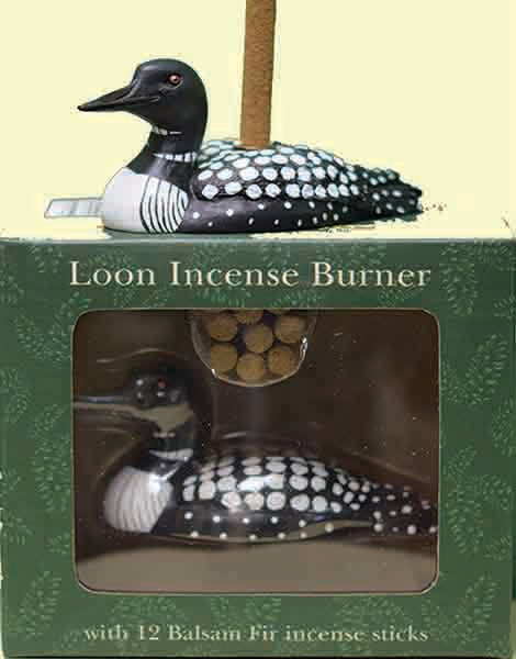 Loon Burner with 12 Incense Sticks