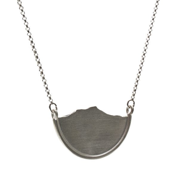 Camel's Hump Large Mountain Necklace - Silver