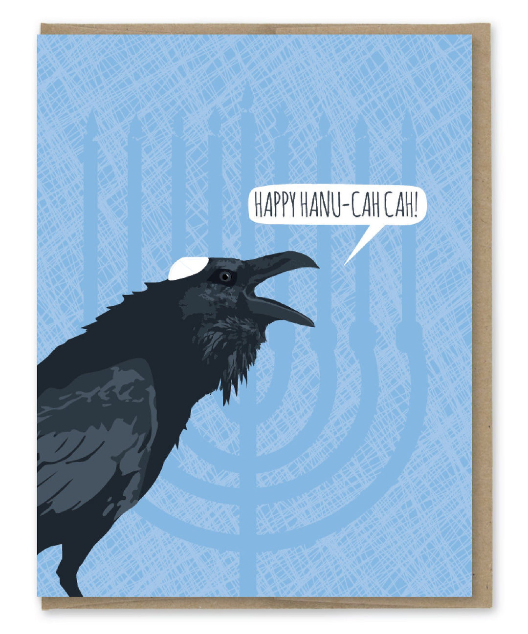 Happy Hanukkah Crow Card