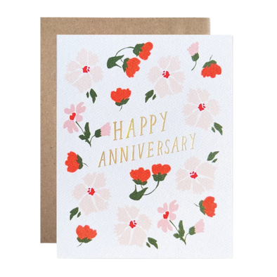 Anniversary Garden Card with Gold Foil