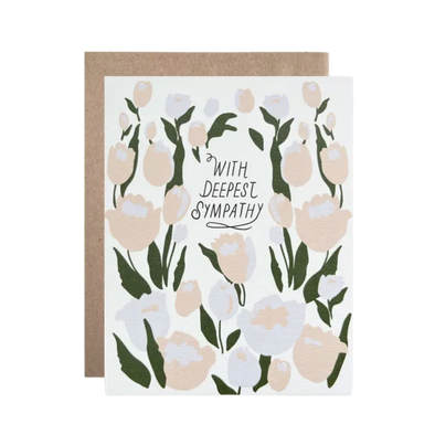 With Deepest Sympathy Tulips Card