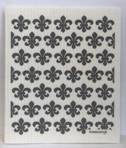 Graphite Fleur Swedish Dishcloth