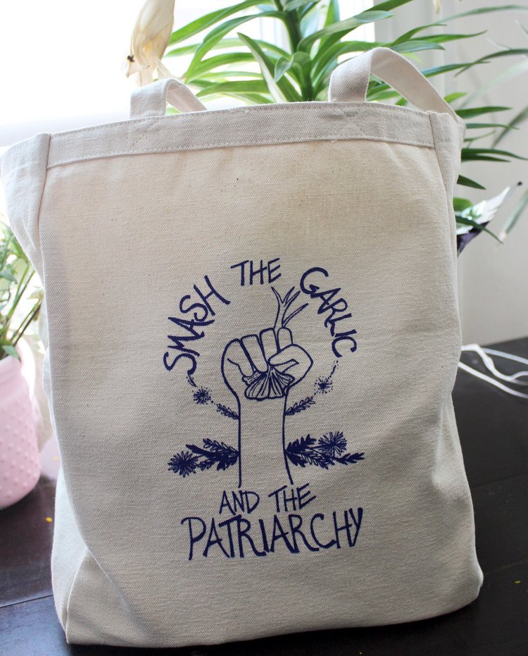 Smash the Garlic and The Patriarchy - Tote Bag