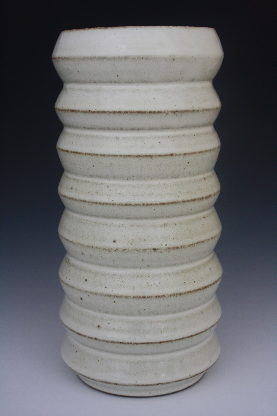 White Accordion Vase