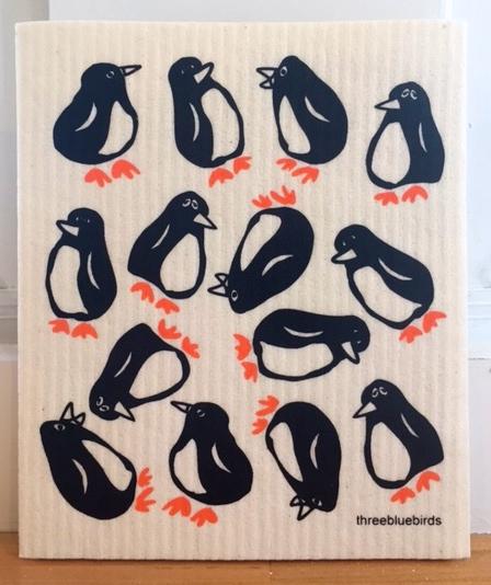Penguins Swedish Dishcloth