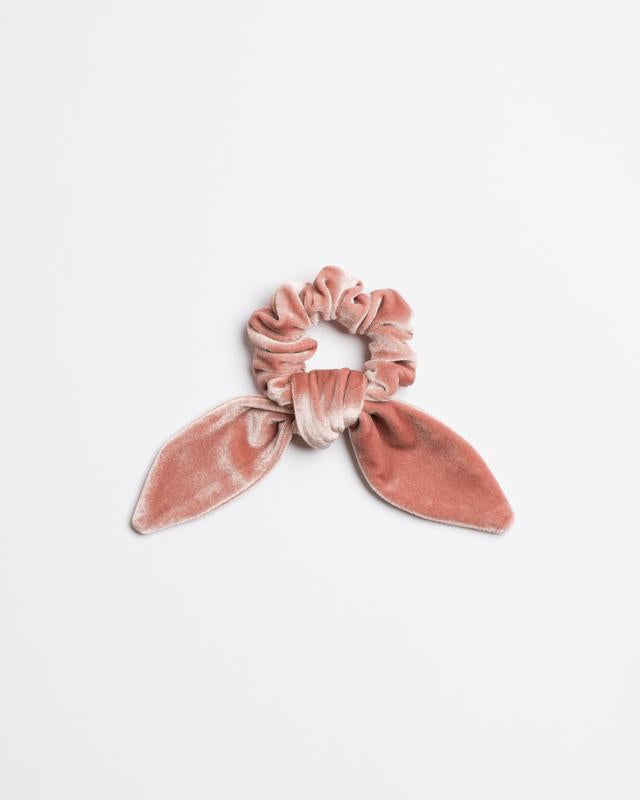 Velvet Blush Pink Scrunchie Tie