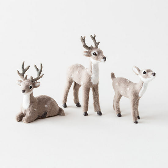 Grey Deer Holiday Decoration