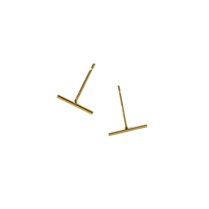 Minimalist Bar Gold Earrings