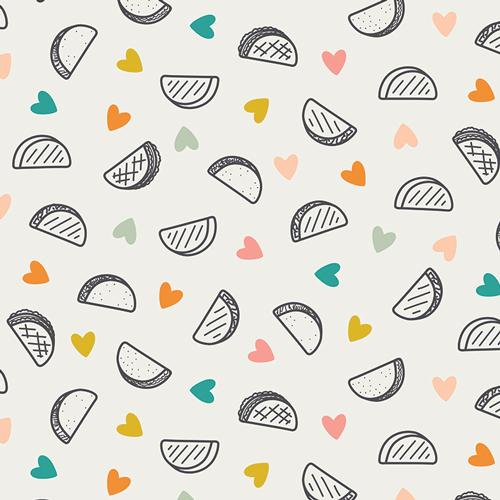 Organic Cotton Jersey + Minky Baby Blanket - Taco Hearts