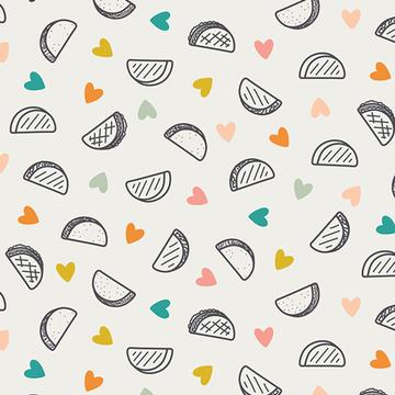 Organic Cotton Headband - Taco Hearts