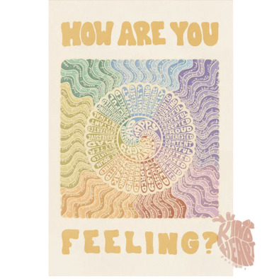 Groovy Feelings Wheel Art Poster