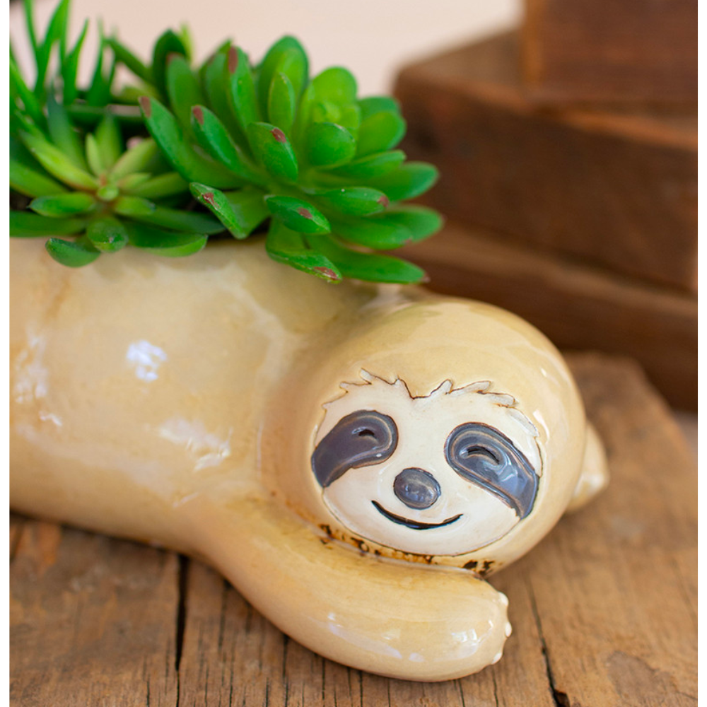 Ceramic Sloth Planters