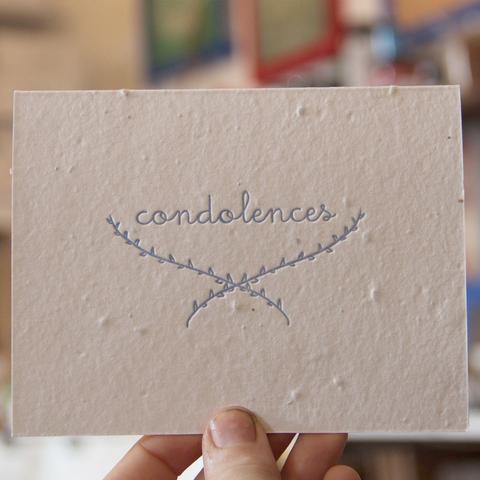 Condolences Plantable Greeting Card