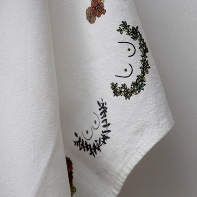 Breast Wreath Tea Towel
