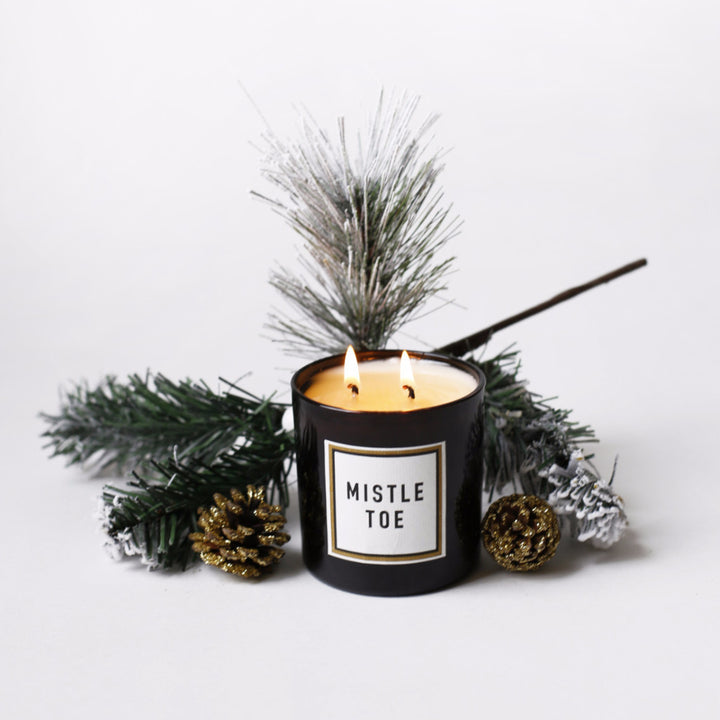Mistletoe Double Wick Holiday Candle