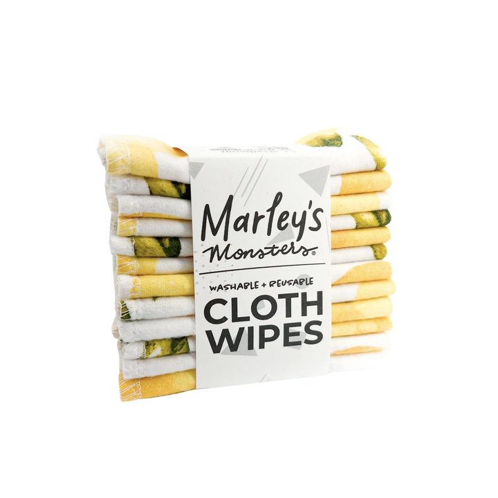 Reusable Cloth Wipes - Vintage Lemons