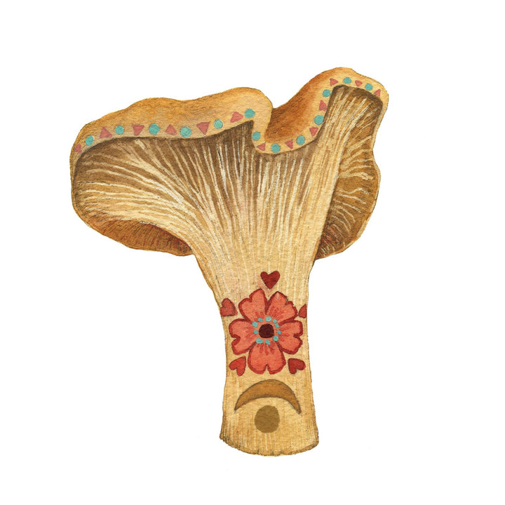 Mineral Mushroom: Citrine - Art Print