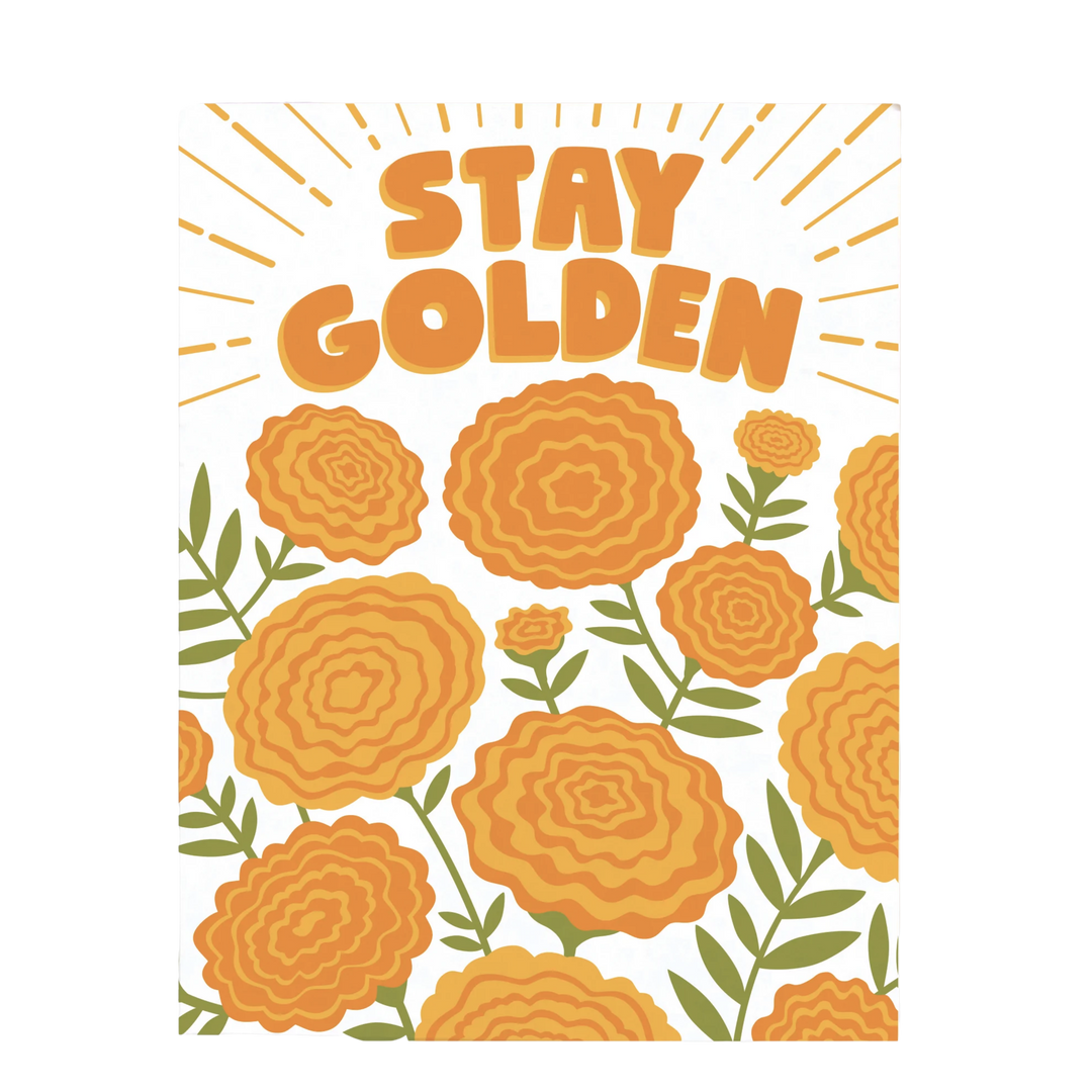 Stay Golden Marigold Card