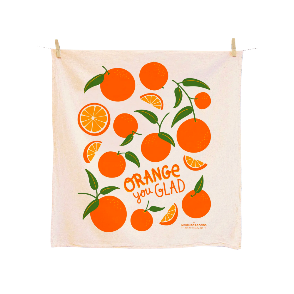 Orange You Glad Dish Towel