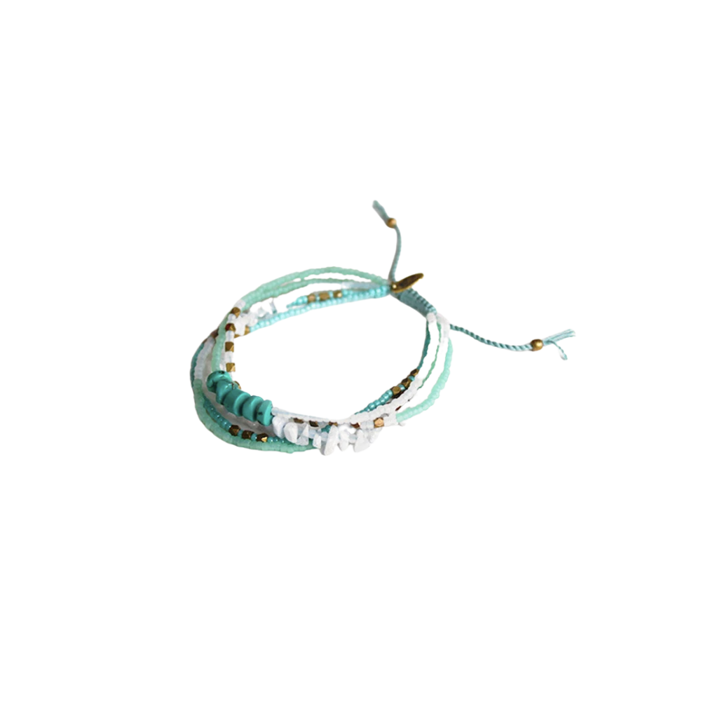 Layered Turquoise Adjustable Bracelet