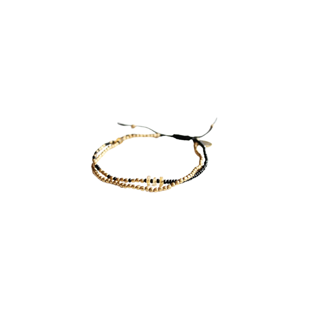 Minimal Gold & Black Bracelet