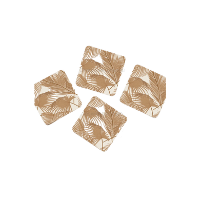 Tropical Palm Leaves Coaster Coaster Set of 4