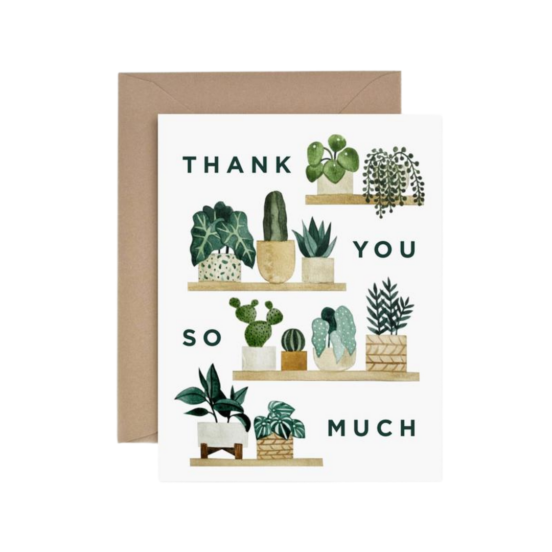 Thank You Plant Shelf Greeting Card