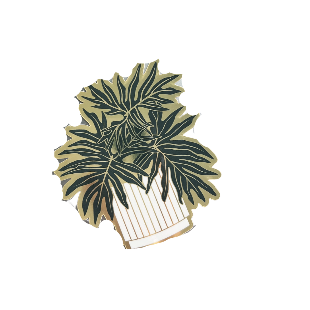 paper split leaf philodendron Split-Leaf Philodendron Plant Sticker – Golden Hour Gift Co