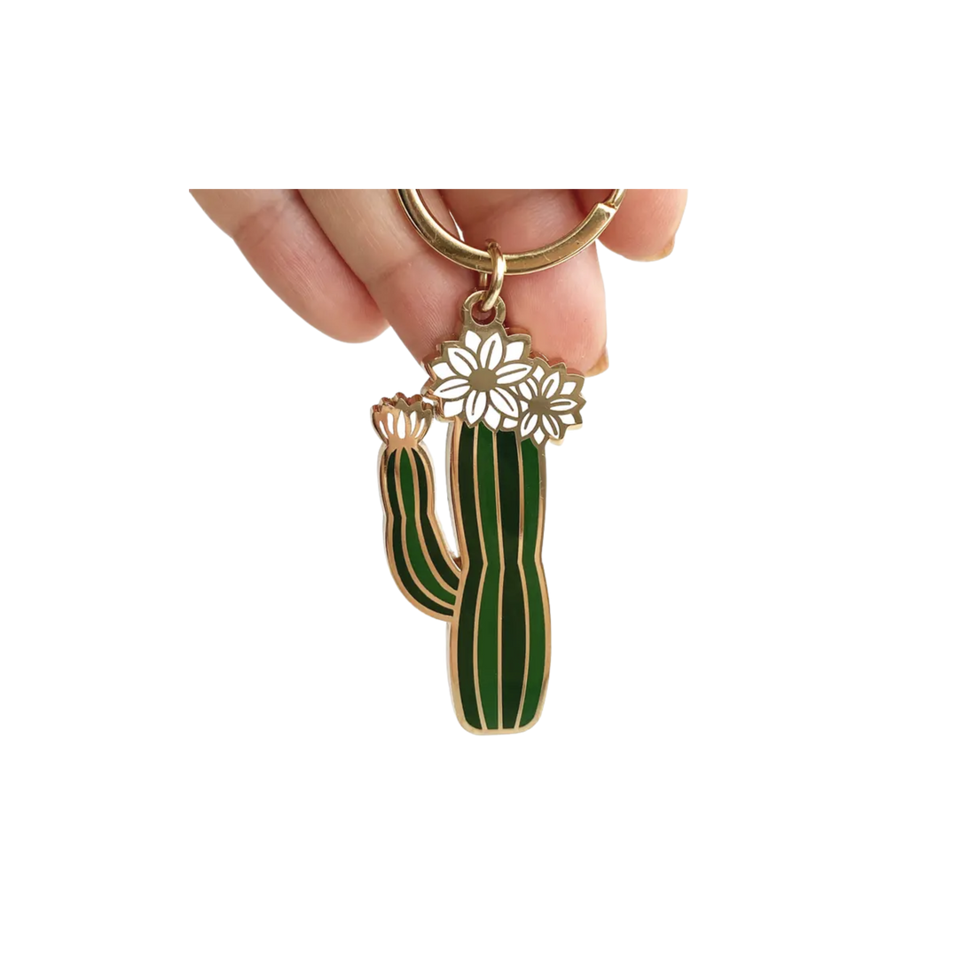 Olivia Blooming Cactus Keychain