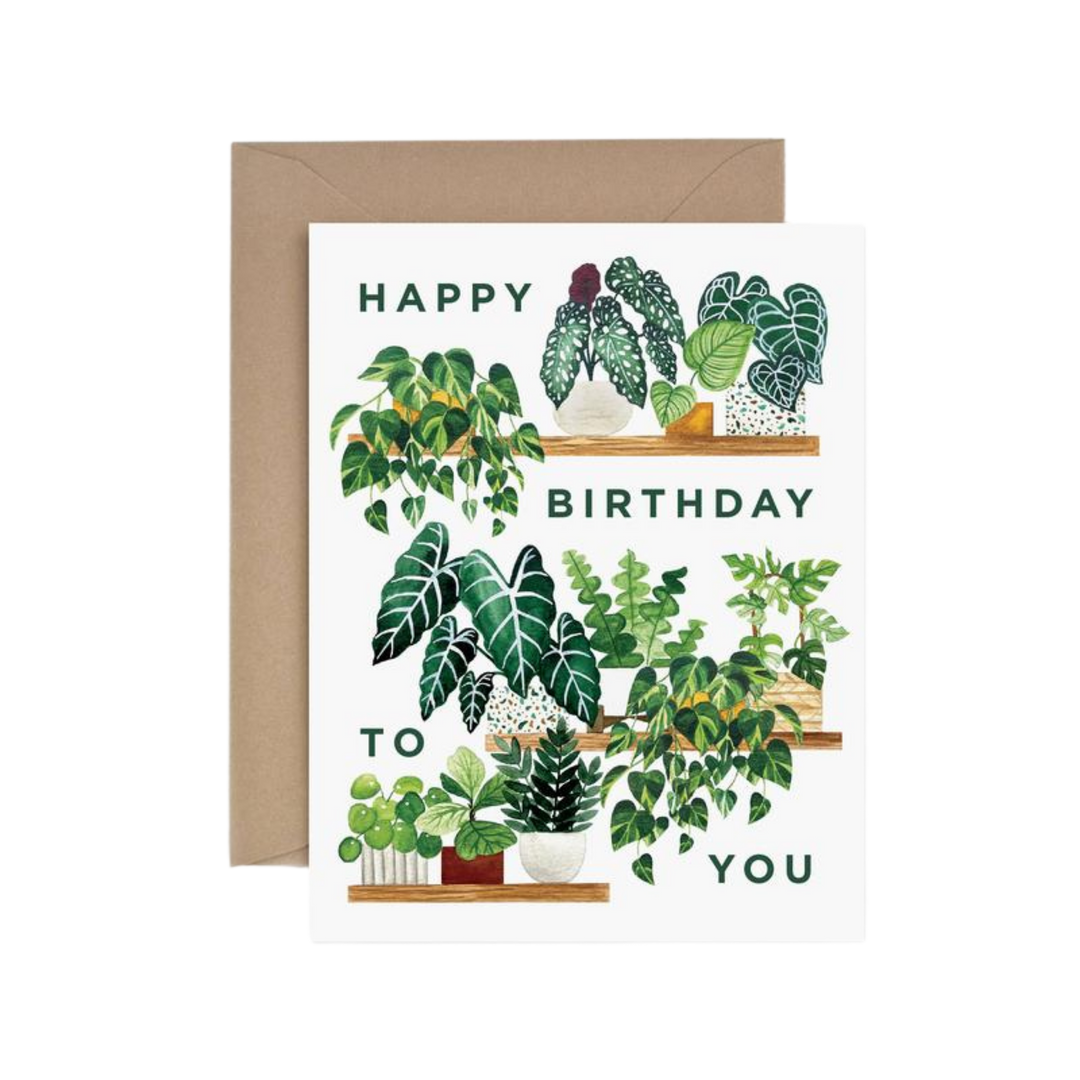 Plant Shelf Happy Birthday Card