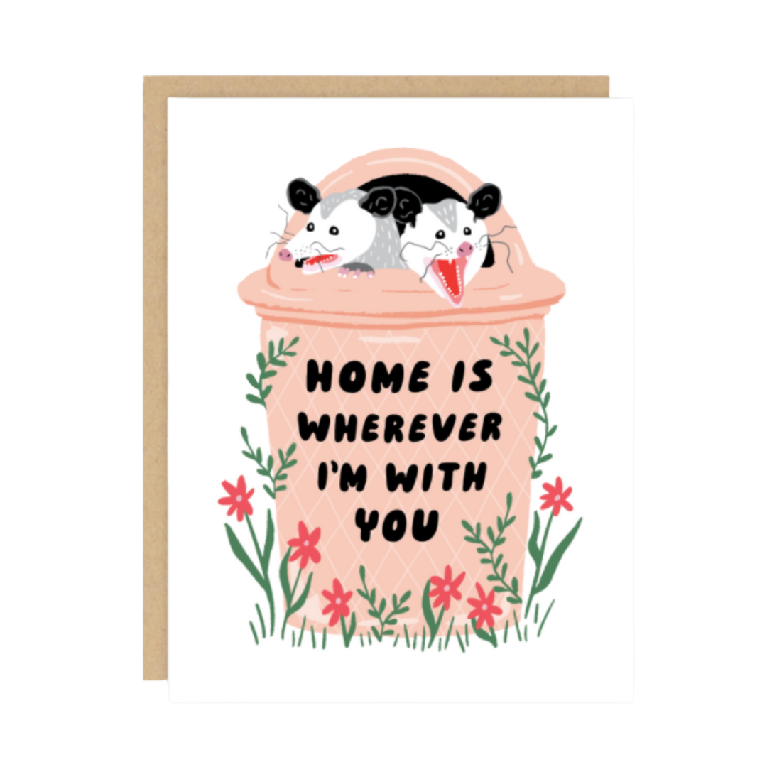 Possum Home Trash Friendship Card