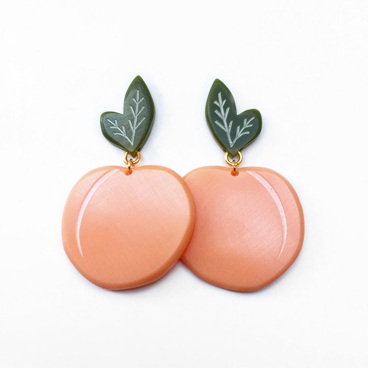 Peach Earrings - Large