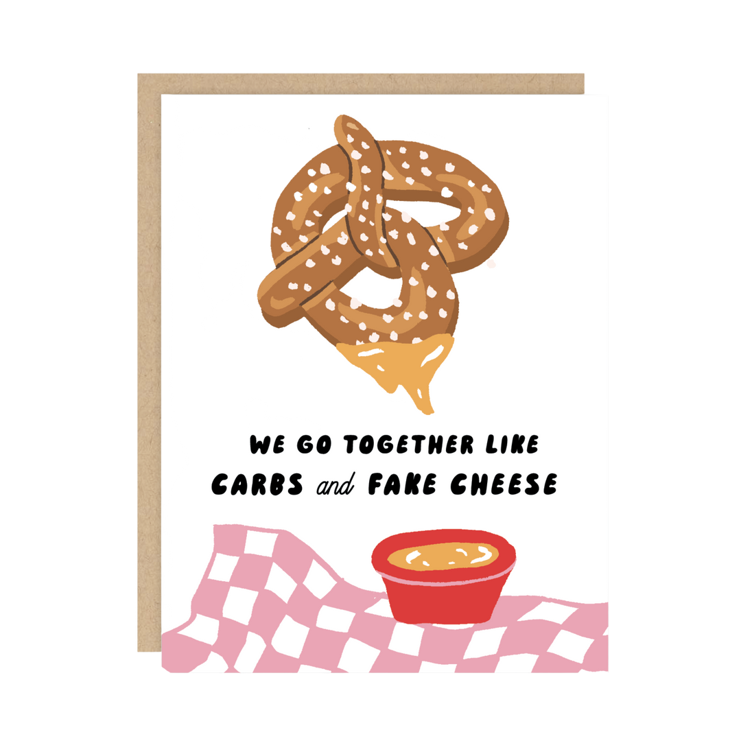 Pretzel Cheese Love Friendship Card